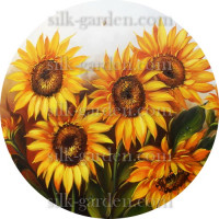 Принт Цветы в круге-138