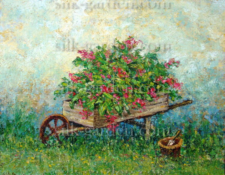 Принт Тачка с цветами-48