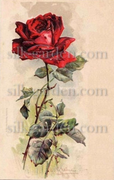 Принт K-Kl-172 Принт K-Kl-172 (ткань с рисунком) для вышивания лентами, гладью, художественным бисером (разметки под бисер нет)