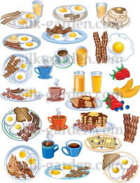 Фетр с рисунком Еда, напитки FP-food-1