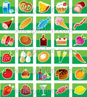 Фетр с рисунком Еда, напитки FP-food-2