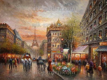 Принт Paris-9 Принт Paris-9 (ткань с рисунком) для вышивания лентами, гладью, художественным бисером (разметки под бисер нет)