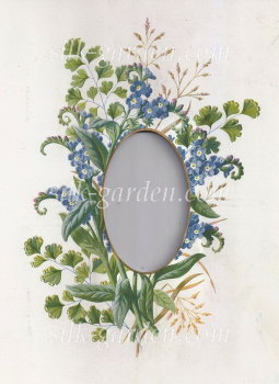 Принт Frame-25 Принт (ткань с рисунком) для вышивания лентами, гладью, художественным бисером (разметки под бисер нет)