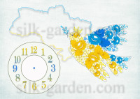 Принт/схема для вишивки - годинник Карта України - 4