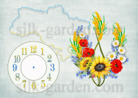 Принт/схема для вишивки - годинник Карта України - 3
