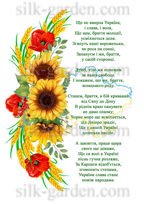 Принт/схема для вишивки - Гімн України - 5